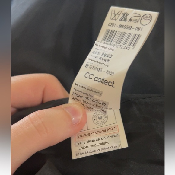 CC collect Wool Cashmere Blend Women’s Blazer Navy Lined Button Winter Sz 10-12 - Picture 8 of 8